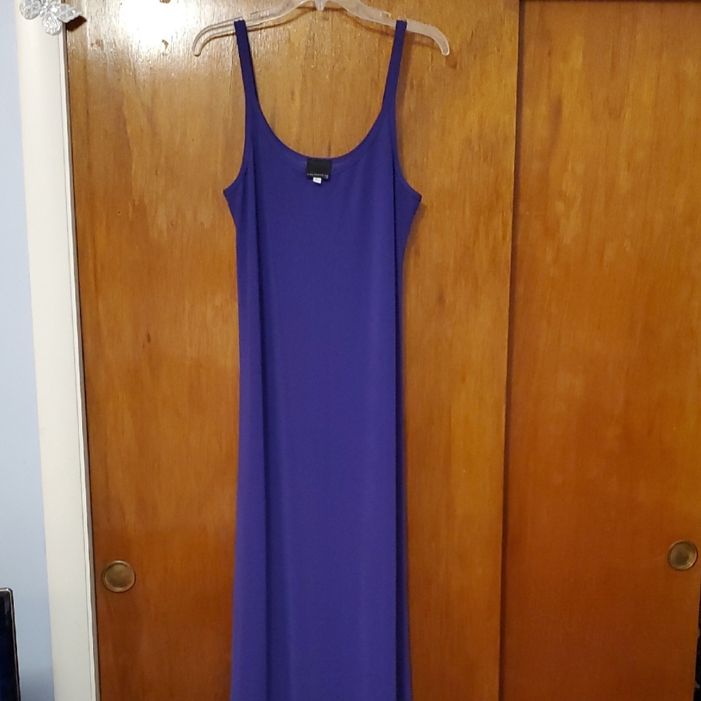 Purple Sleeveless Spaghetti Strap Maxi Dress